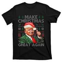 Make Christmas Great Again Funny Trump Xmas Snow Pajama Ugly T-Shirt