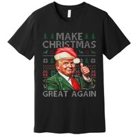 Make Christmas Great Again Funny Trump Xmas Snow Pajama Ugly Premium T-Shirt