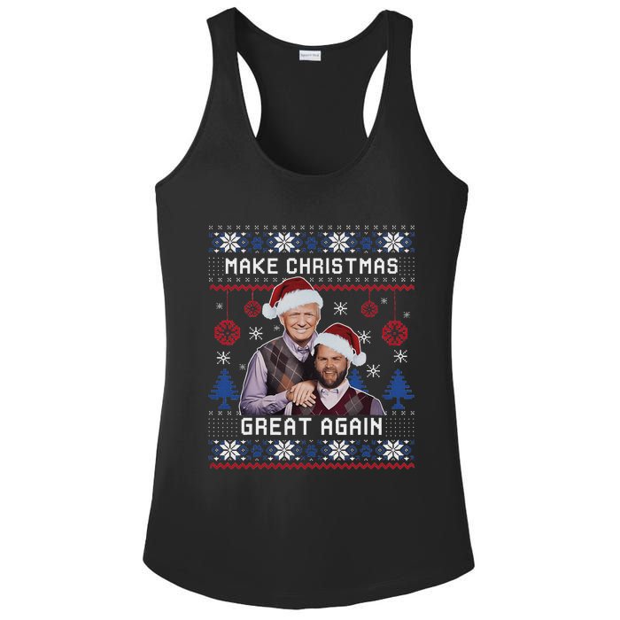 Make Christmas Great Again Trump Vance Ladies PosiCharge Competitor Racerback Tank