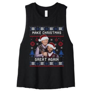 Make Christmas Great Again Trump Vance Women's Racerback Cropped Tank