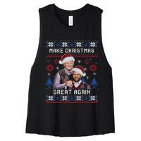 Make Christmas Great Again Trump Vance Women's Racerback Cropped Tank