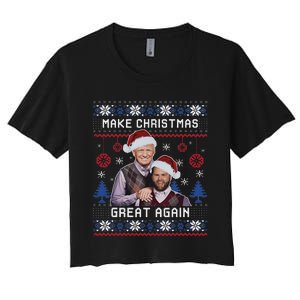 Make Christmas Great Again Trump Vance Women's Crop Top Tee