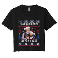 Make Christmas Great Again Trump Vance Women's Crop Top Tee