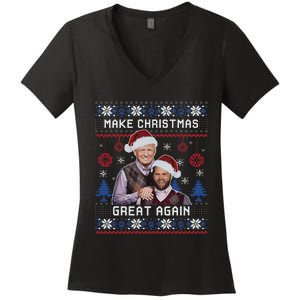 Make Christmas Great Again Trump Vance Women's V-Neck T-Shirt