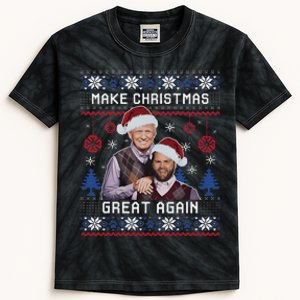 Make Christmas Great Again Trump Vance Kids Tie-Dye T-Shirt