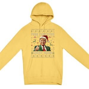 Make Christmas Great Again Funny Santa Trump 2024 Xmas Premium Pullover Hoodie