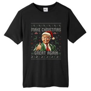 Make Christmas Great Again Funny Santa Trump 2024 Xmas Tall Fusion ChromaSoft Performance T-Shirt