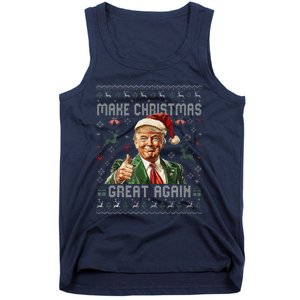 Make Christmas Great Again Funny Santa Trump 2024 Xmas Tank Top