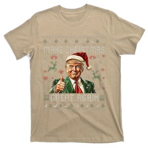 Make Christmas Great Again Funny Santa Trump 2024 Xmas T-Shirt