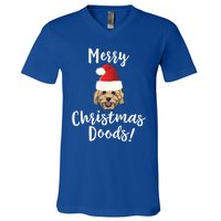 Merry Christmas Goldendoodle Funny Dog Gift V-Neck T-Shirt