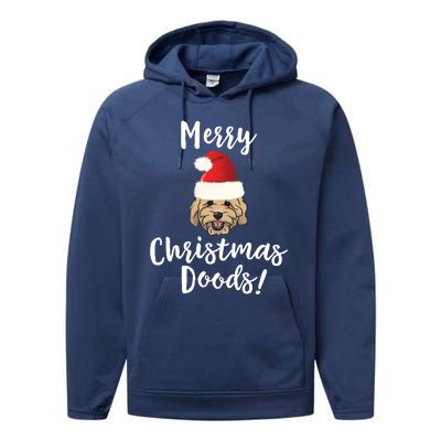 Merry Christmas Goldendoodle Funny Dog Gift Performance Fleece Hoodie