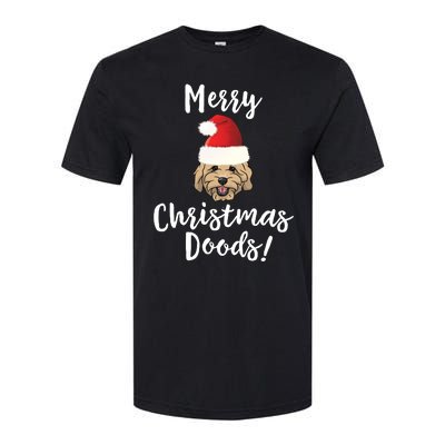 Merry Christmas Goldendoodle Funny Dog Gift Softstyle CVC T-Shirt