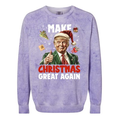 Make Christmas Great Again Pro Donald Trump Holiday Colorblast Crewneck Sweatshirt