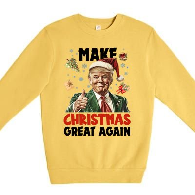 Make Christmas Great Again Pro Donald Trump Holiday Premium Crewneck Sweatshirt