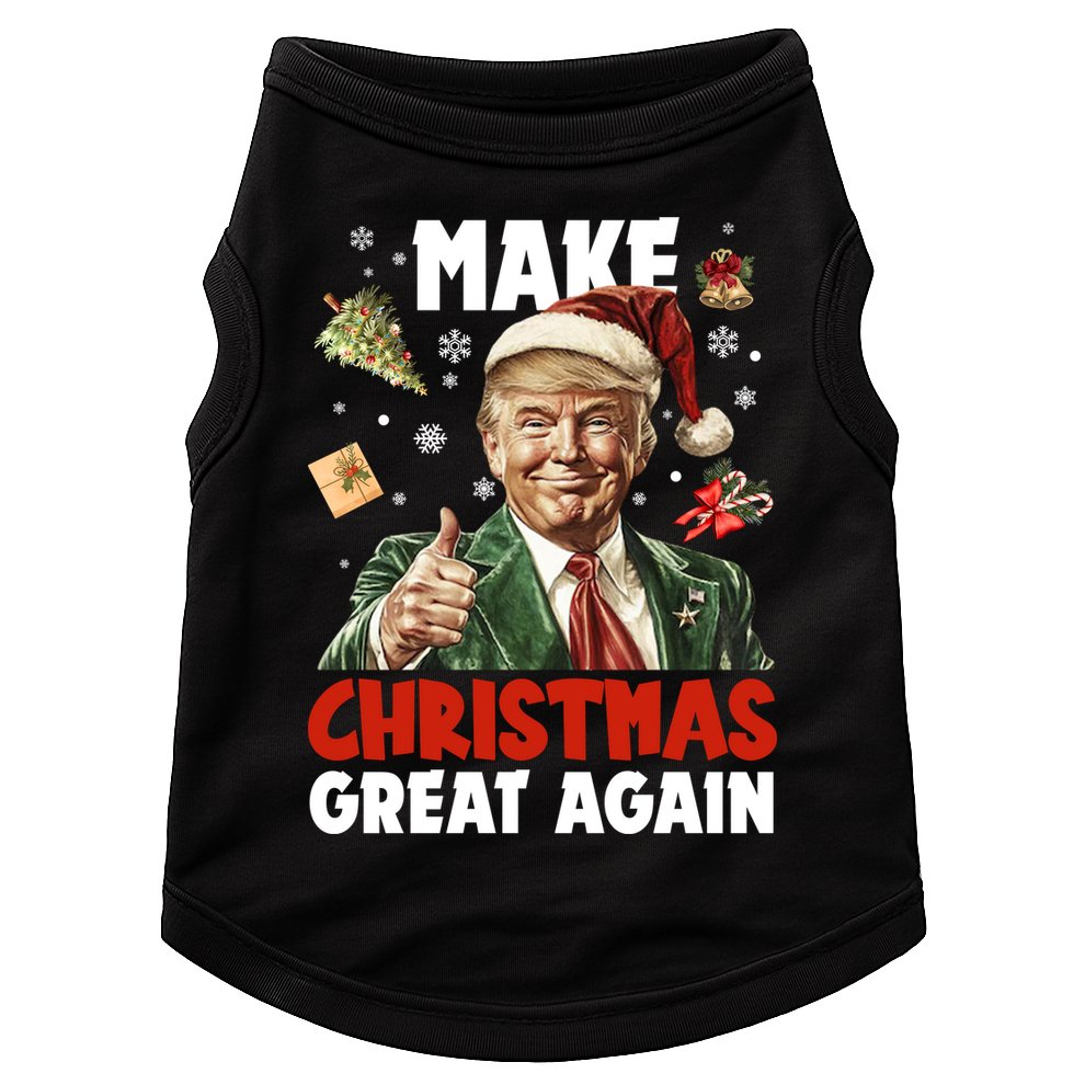 Make Christmas Great Again Pro Donald Trump Holiday Doggie Tank
