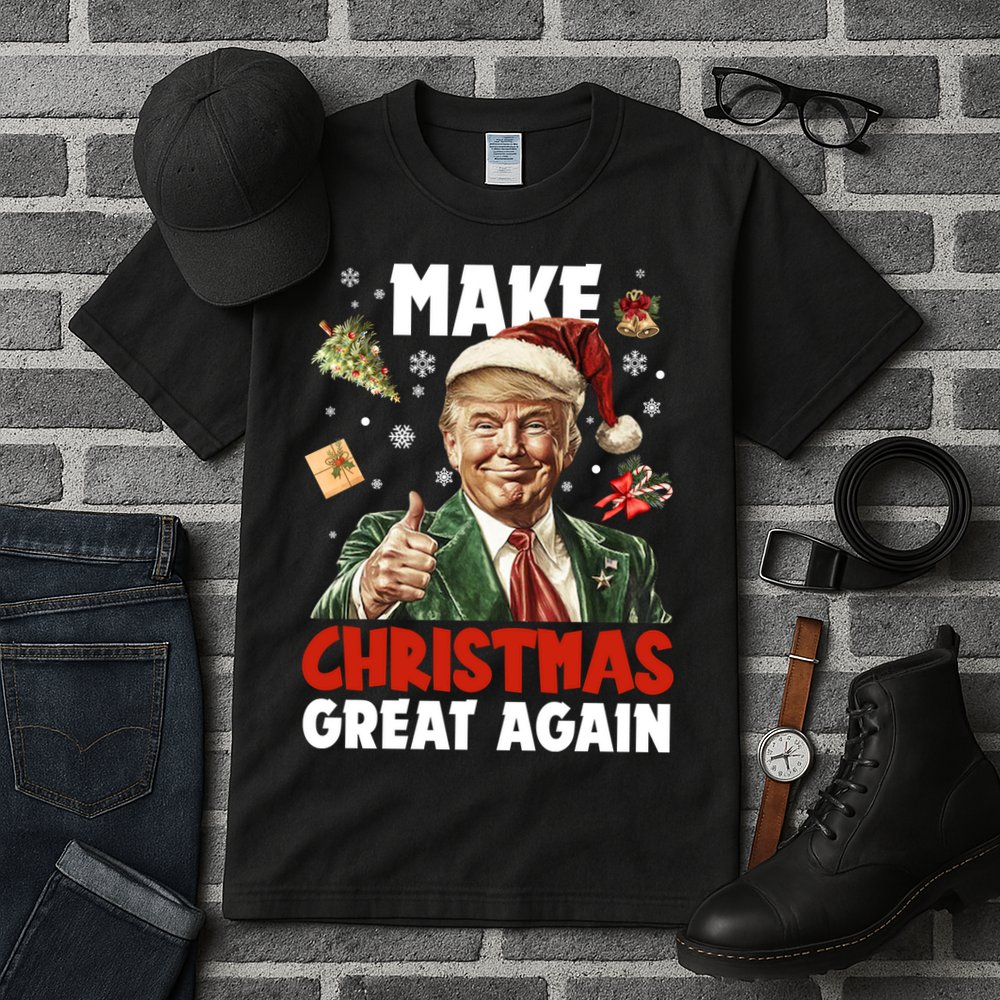 Make Christmas Great Again Pro Donald Trump Holiday Tall T-Shirt