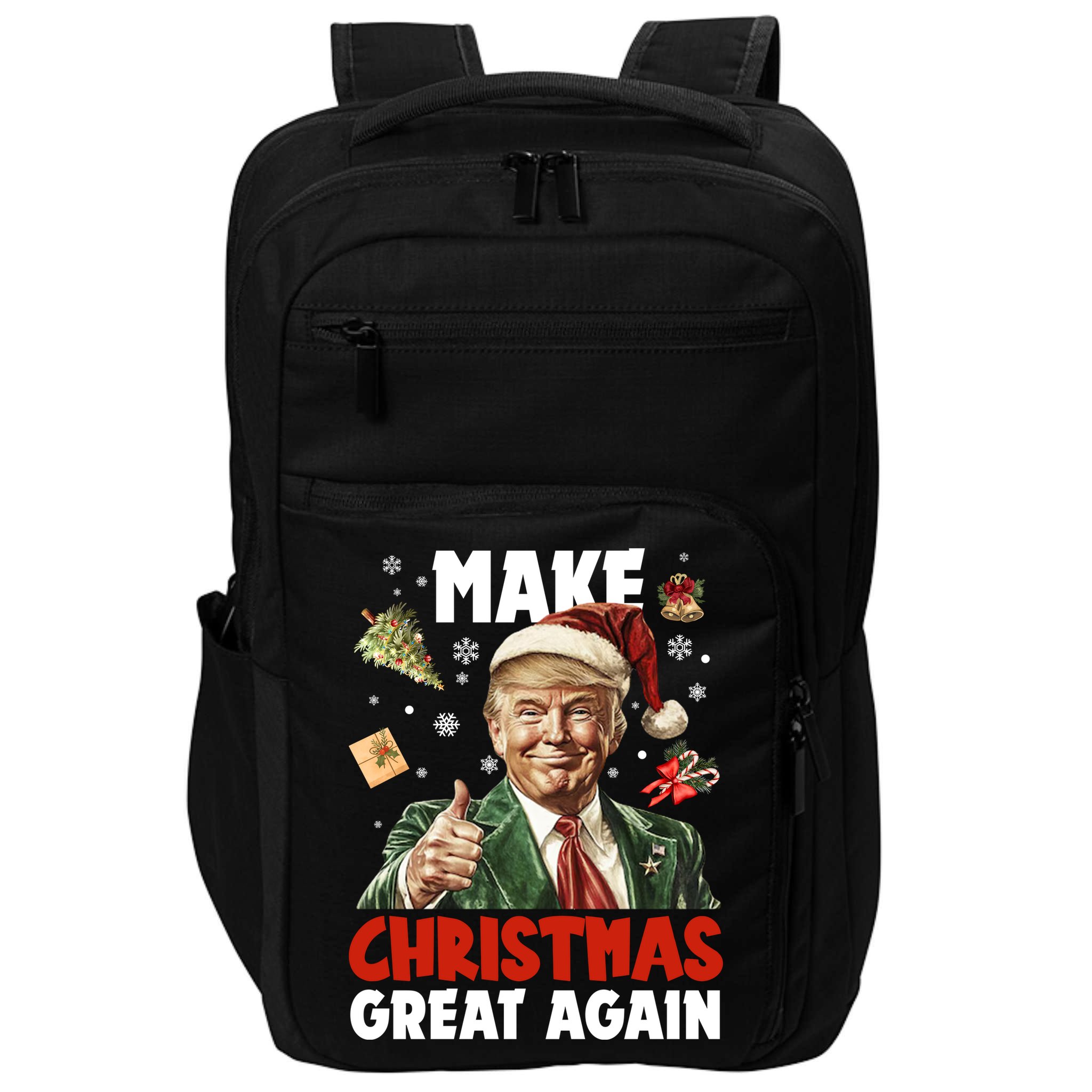 Make Christmas Great Again Pro Donald Trump Holiday Impact Tech Backpack