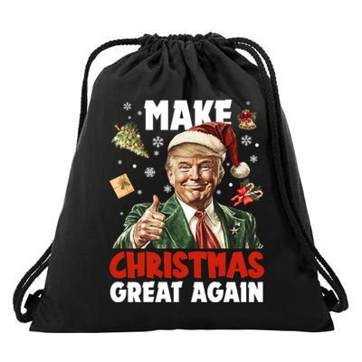 Make Christmas Great Again Pro Donald Trump Holiday Drawstring Bag