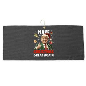 Make Christmas Great Again Pro Donald Trump Holiday Large Microfiber Waffle Golf Towel