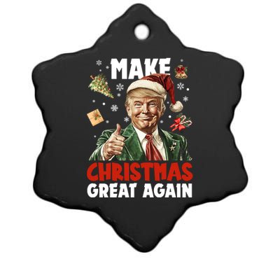 Make Christmas Great Again Pro Donald Trump Holiday Ceramic Star Ornament