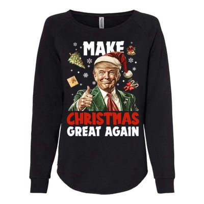 Make Christmas Great Again Pro Donald Trump Holiday Womens California Wash Sweatshirt