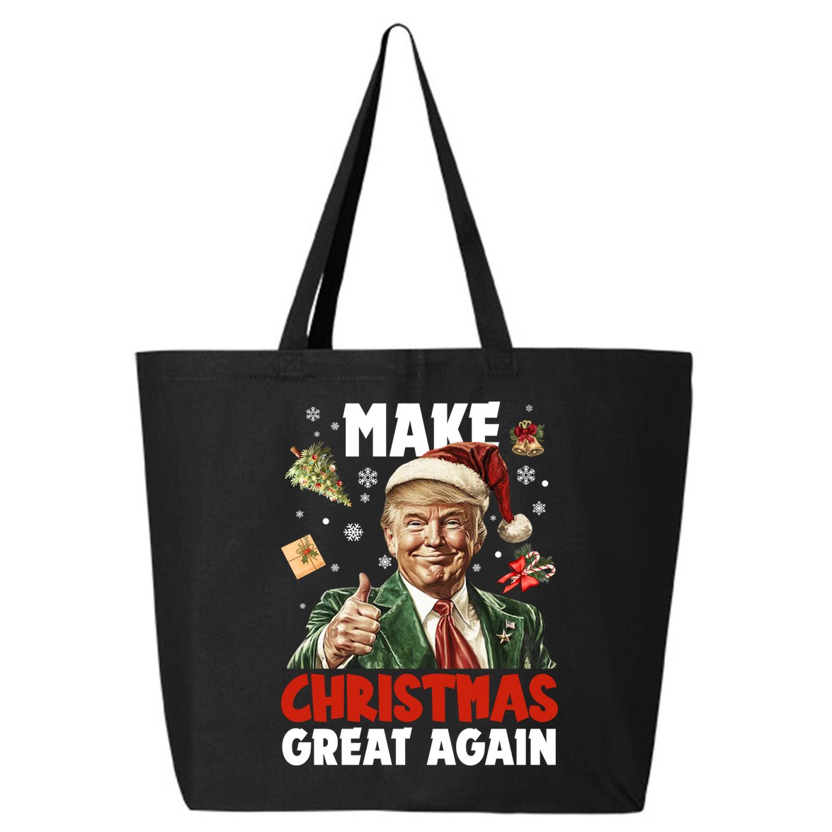 Make Christmas Great Again Pro Donald Trump Holiday 25L Jumbo Tote