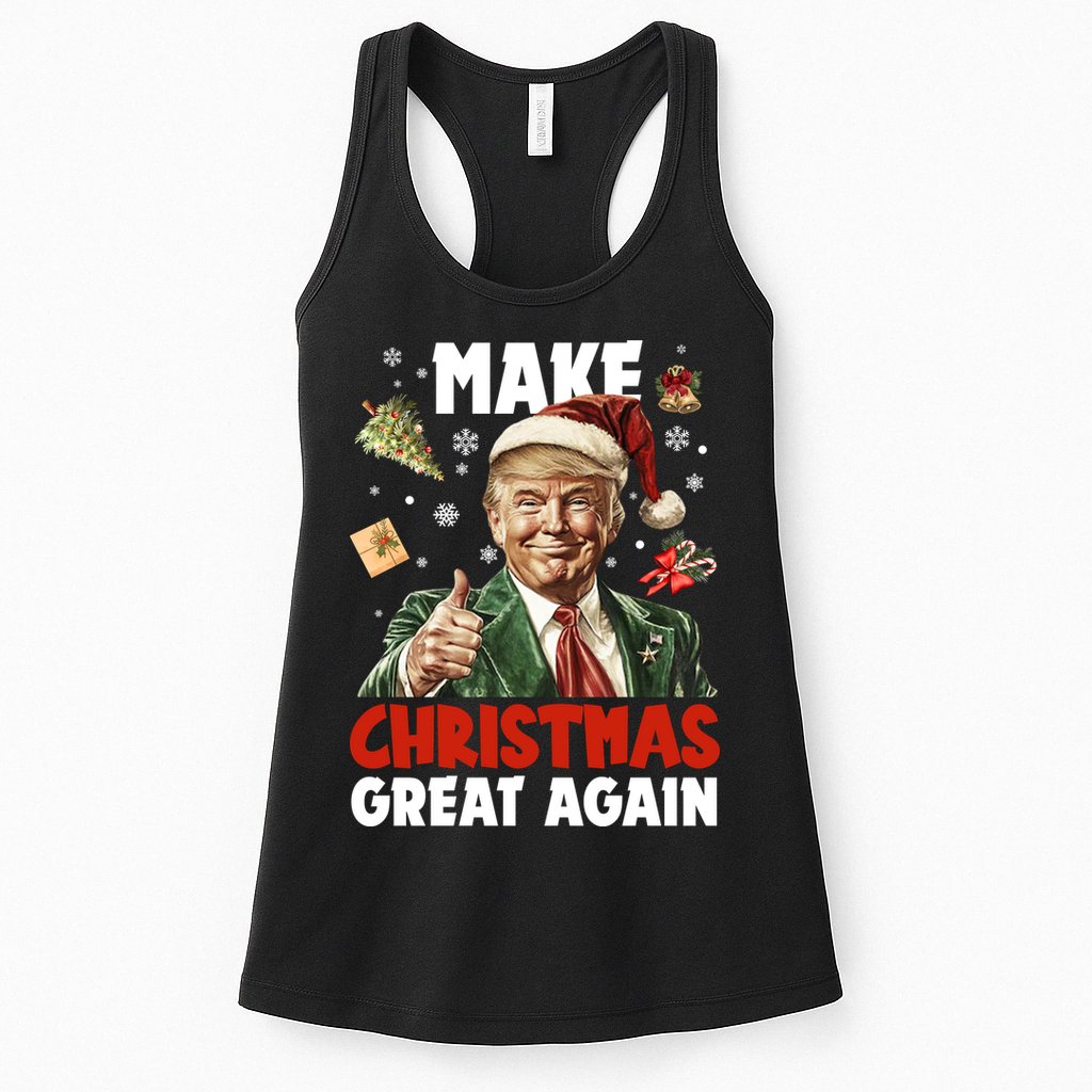 Make Christmas Great Again Pro Donald Trump Holiday Womens Tank Top
