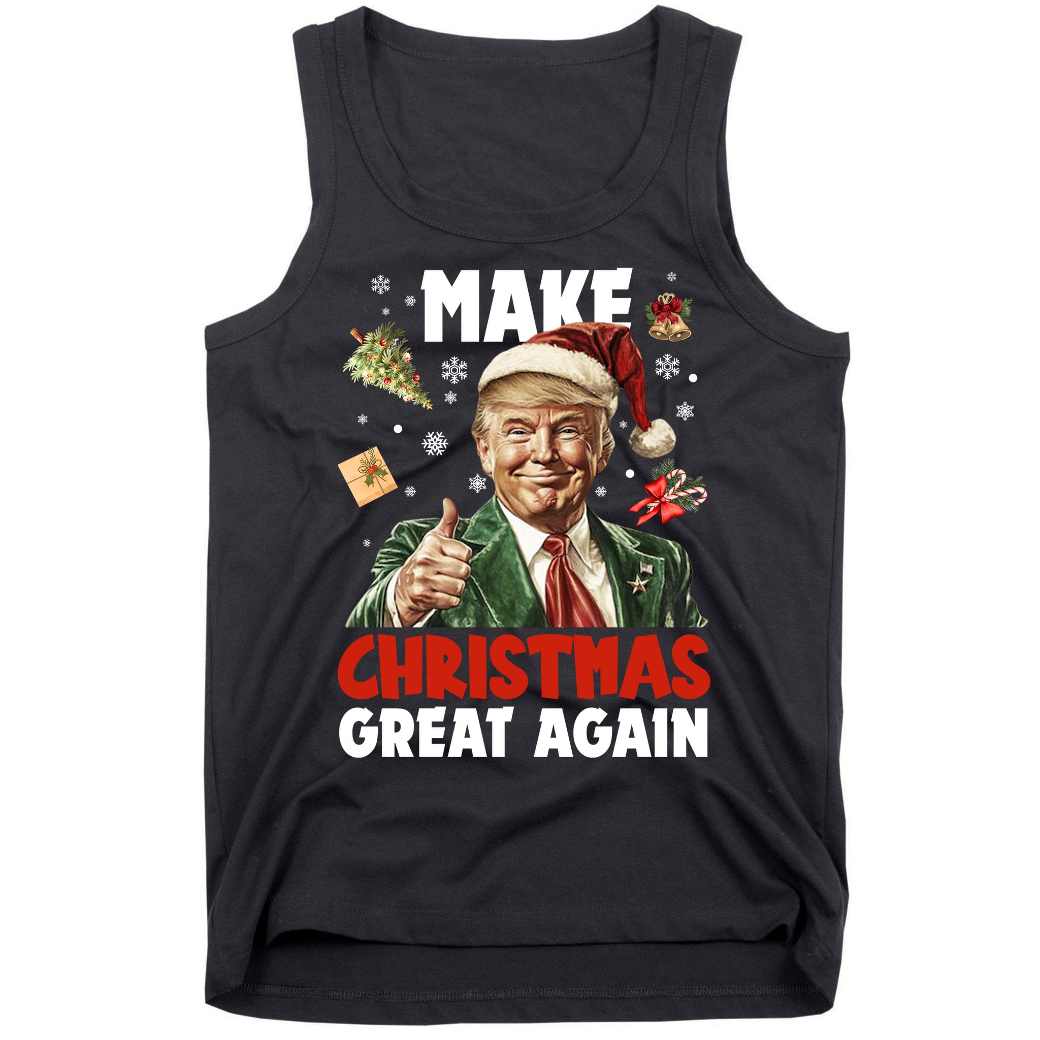 Make Christmas Great Again Pro Donald Trump Holiday Tank Top
