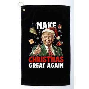 Make Christmas Great Again Pro Donald Trump Holiday Platinum Collection Golf Towel