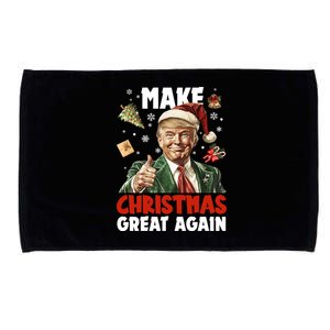 Make Christmas Great Again Pro Donald Trump Holiday Microfiber Hand Towel