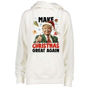 Make Christmas Great Again Pro Donald Trump Holiday Womens Funnel Neck Pullover Hood