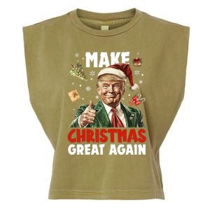 Make Christmas Great Again Pro Donald Trump Holiday Garment-Dyed Women's Muscle Tee