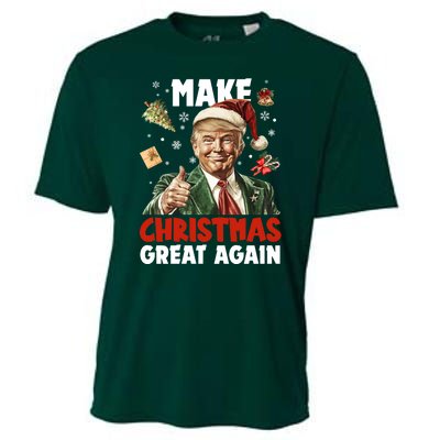 Make Christmas Great Again Pro Donald Trump Holiday Cooling Performance Crew T-Shirt