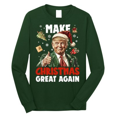 Make Christmas Great Again Pro Donald Trump Holiday Long Sleeve Shirt