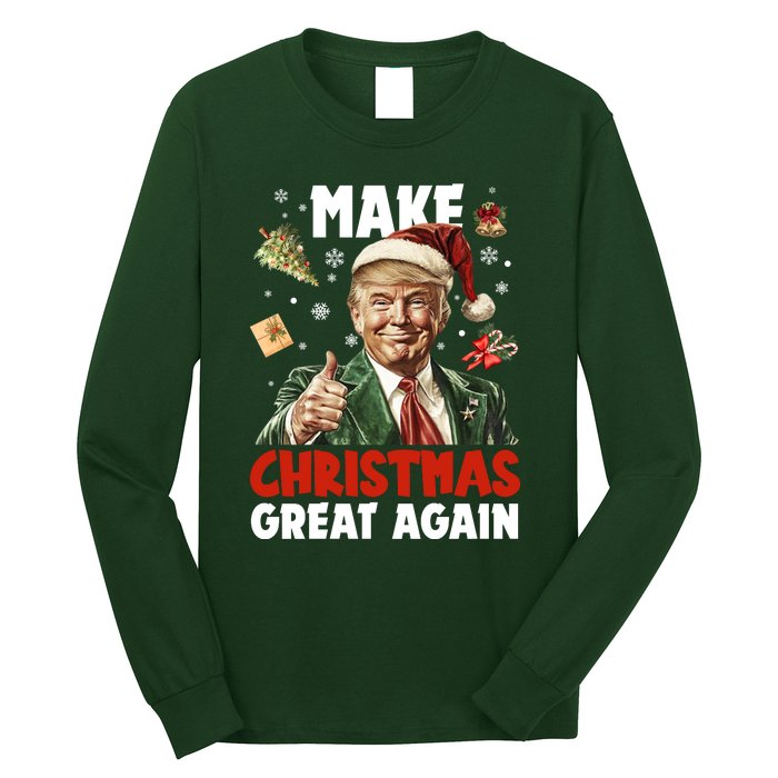 Make Christmas Great Again Pro Donald Trump Holiday Long Sleeve Shirt