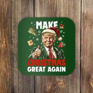 Make Christmas Great Again Pro Donald Trump Holiday Coaster