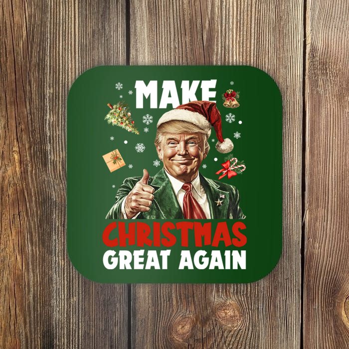 Make Christmas Great Again Pro Donald Trump Holiday Coaster