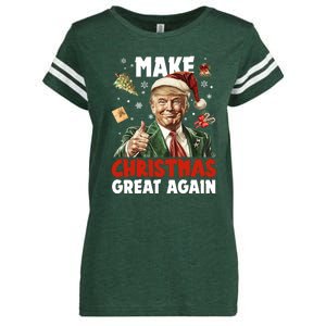 Make Christmas Great Again Pro Donald Trump Holiday Enza Ladies Jersey Football T-Shirt