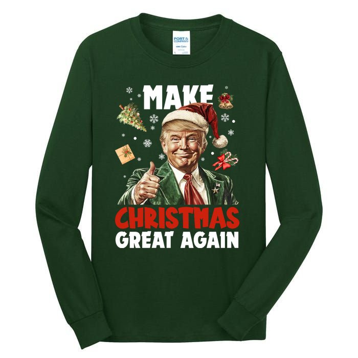 Make Christmas Great Again Pro Donald Trump Holiday Tall Long Sleeve T-Shirt