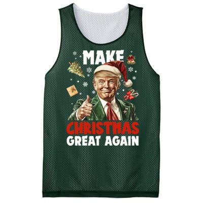 Make Christmas Great Again Pro Donald Trump Holiday Mesh Reversible Basketball Jersey Tank