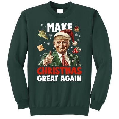 Make Christmas Great Again Pro Donald Trump Holiday Tall Sweatshirt