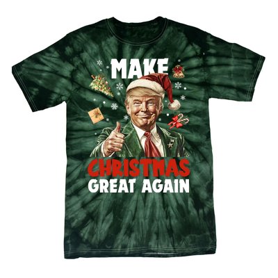 Make Christmas Great Again Pro Donald Trump Holiday Tie-Dye T-Shirt