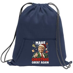 Make Christmas Great Again Pro Donald Trump Holiday Sweatshirt Cinch Pack Bag