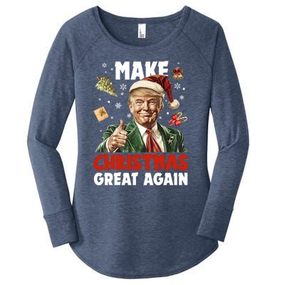 Make Christmas Great Again Pro Donald Trump Holiday Women's Perfect Tri Tunic Long Sleeve Shirt