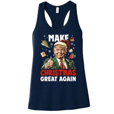 Make Christmas Great Again Pro Donald Trump Holiday Women's Racerback Tank