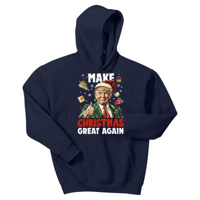 Make Christmas Great Again Pro Donald Trump Holiday Kids Hoodie