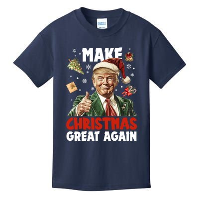 Make Christmas Great Again Pro Donald Trump Holiday Kids T-Shirt