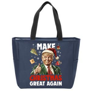 Make Christmas Great Again Pro Donald Trump Holiday Zip Tote Bag