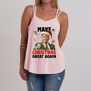 Make Christmas Great Again Pro Donald Trump Holiday Women's Strappy Tank