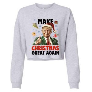 Make Christmas Great Again Pro Donald Trump Holiday Cropped Pullover Crew